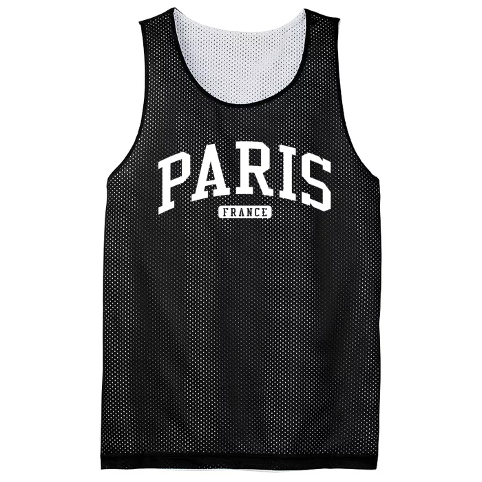 Paris France College University Style Mesh Reversible Basketball Jersey Tank