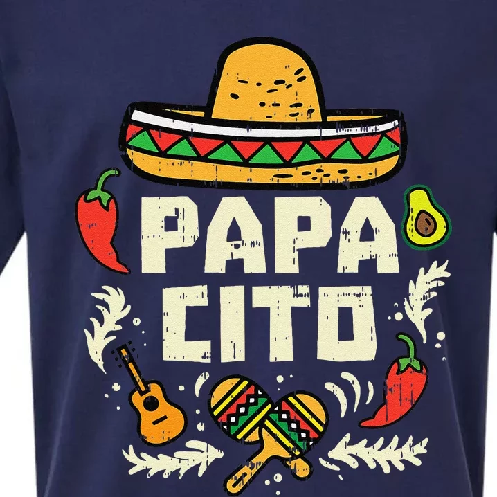 Papacito Family Cinco De Mayo Matchin Couple Mexican Dad Sueded Cloud Jersey T-Shirt