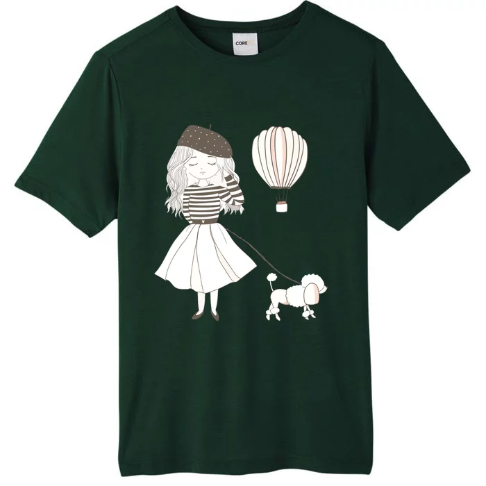 Paris France Cute French Girl Poodle Gift Z000036 ChromaSoft Performance T-Shirt