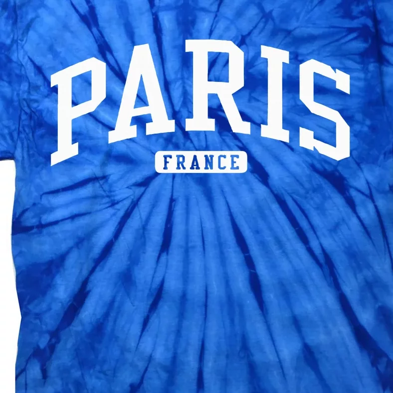 Paris France College University Style Tie-Dye T-Shirt