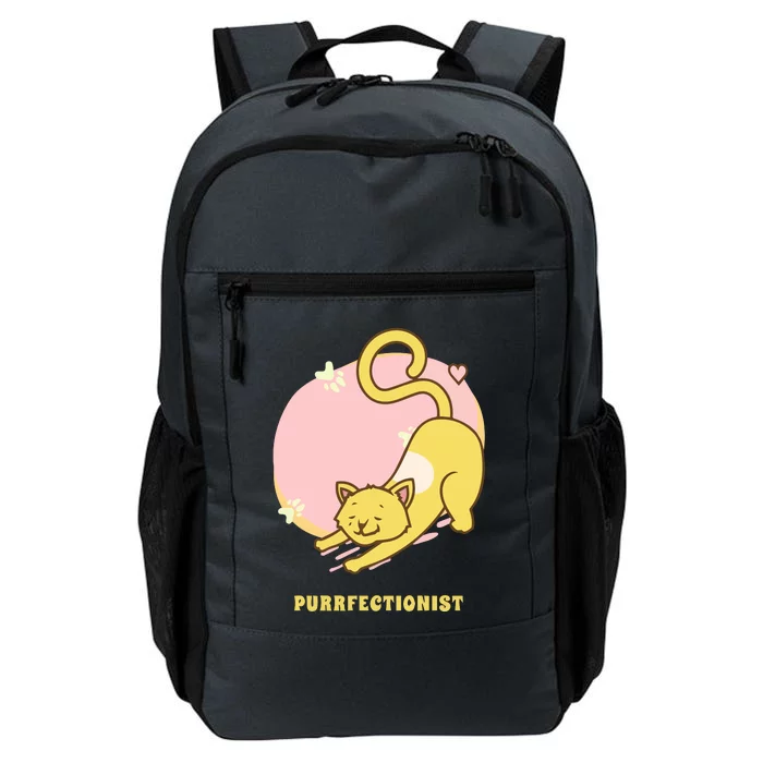 Purrfectionist Funny Cat Lover Cute Kawaii Cat Funny Ct Puns Daily Commute Backpack