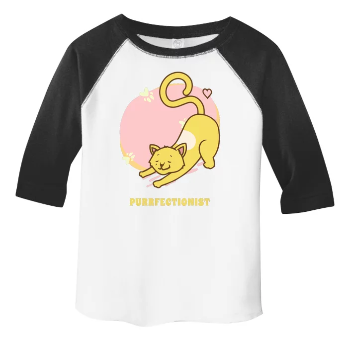 Purrfectionist Funny Cat Lover Cute Kawaii Cat Funny Ct Puns Toddler Fine Jersey T-Shirt