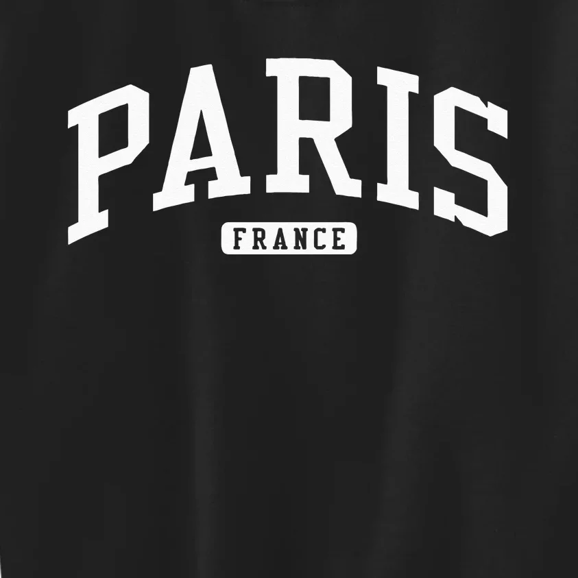 Paris France College University Style Kids Sweatshirt