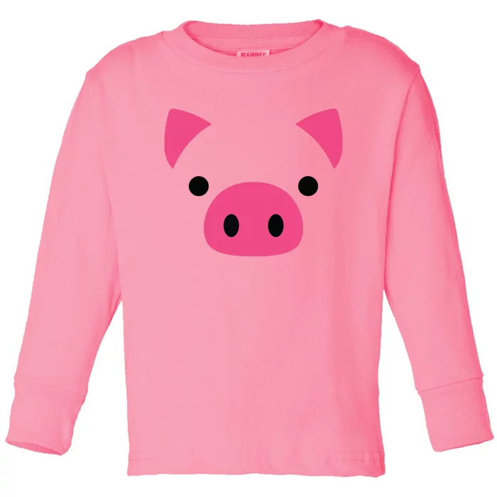 Pig Face Costume Funny Halloween Toddler Long Sleeve Shirt