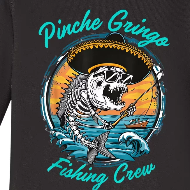 Pinchegringo Fishing Crew Baby Long Sleeve Bodysuit