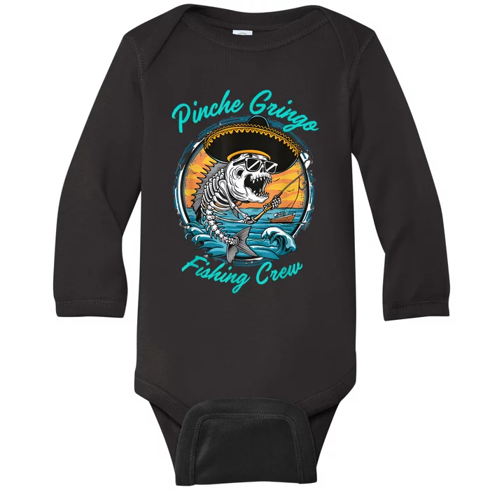 Pinchegringo Fishing Crew Baby Long Sleeve Bodysuit