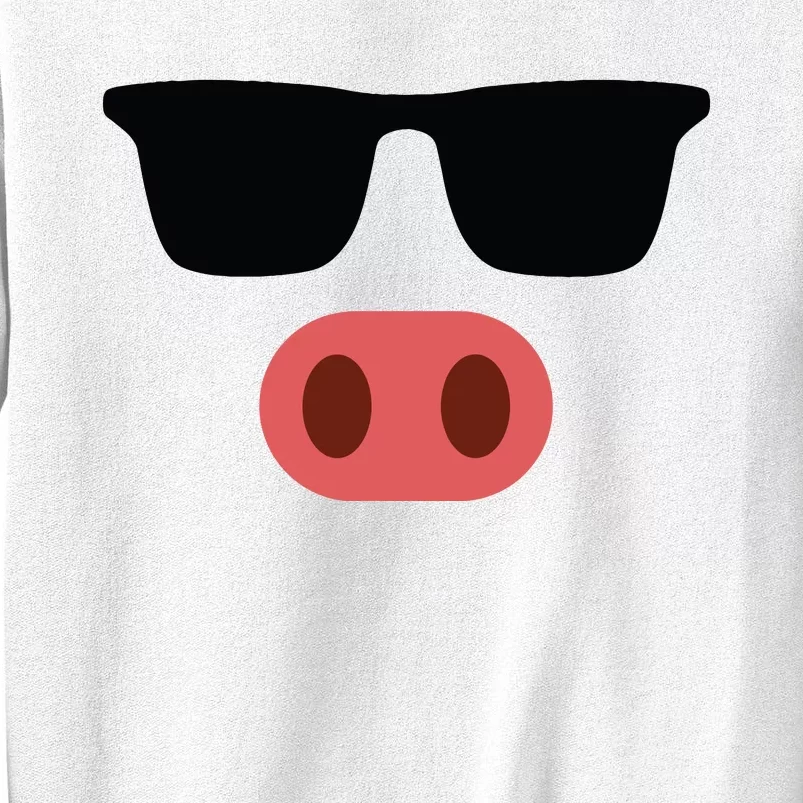 Pig Face Cool Sunglasses Cute Halloween Costume Sweatshirt