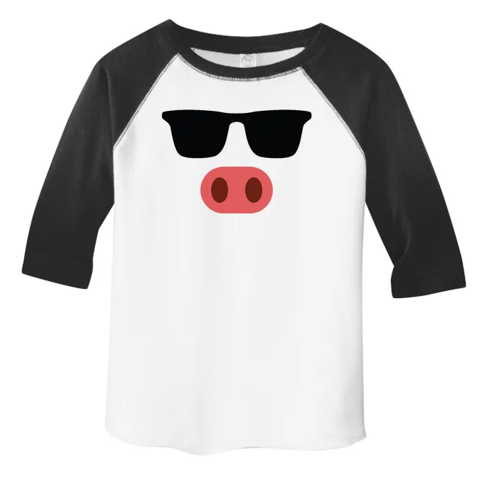 Pig Face Cool Sunglasses Cute Halloween Costume Toddler Fine Jersey T-Shirt