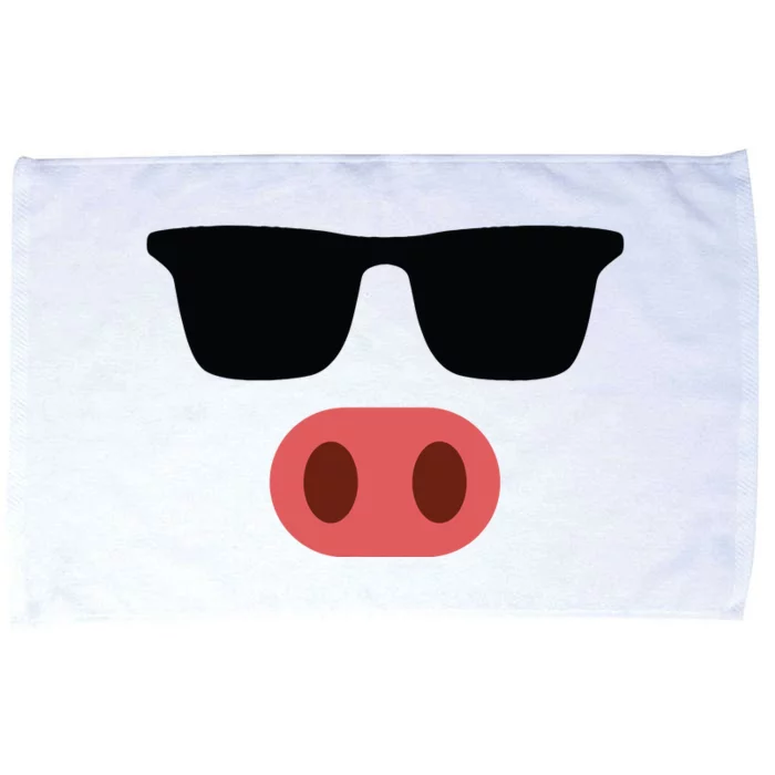 Pig Face Cool Sunglasses Cute Halloween Costume Microfiber Hand Towel