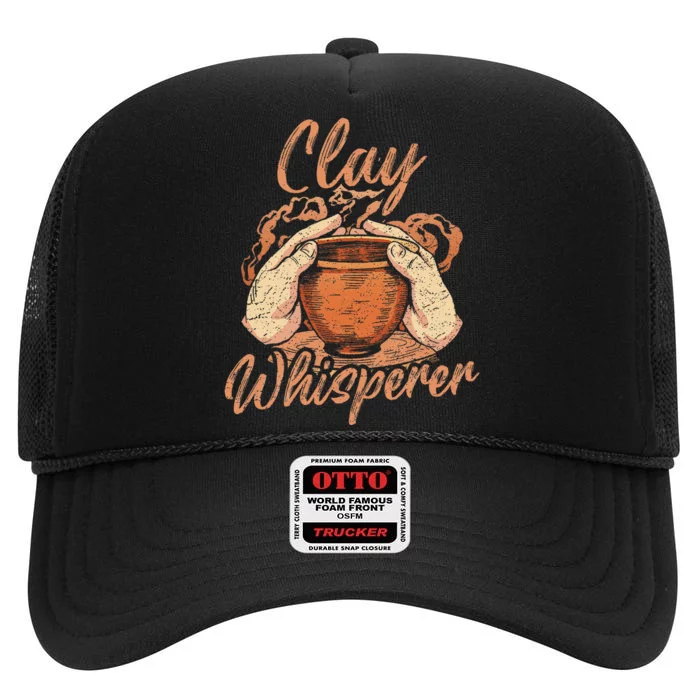 Potter Funny Clay Whisperer Pottery Ceramic High Crown Mesh Trucker Hat