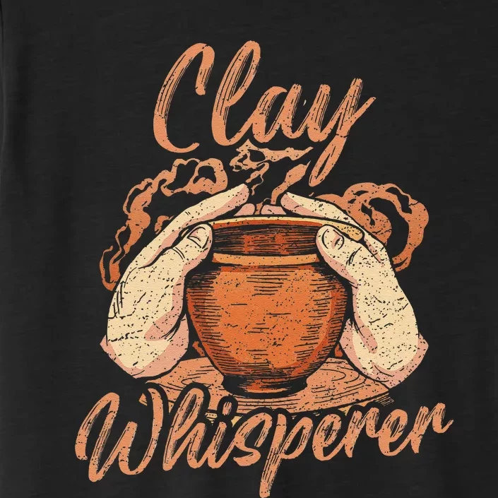 Potter Funny Clay Whisperer Pottery Ceramic ChromaSoft Performance T-Shirt