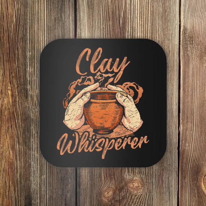 Potter Funny Clay Whisperer Pottery Ceramic Coaster