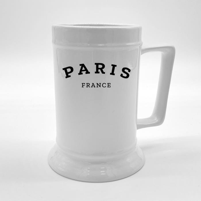 Paris France Cool Women Girl Casual French Front & Back Beer Stein