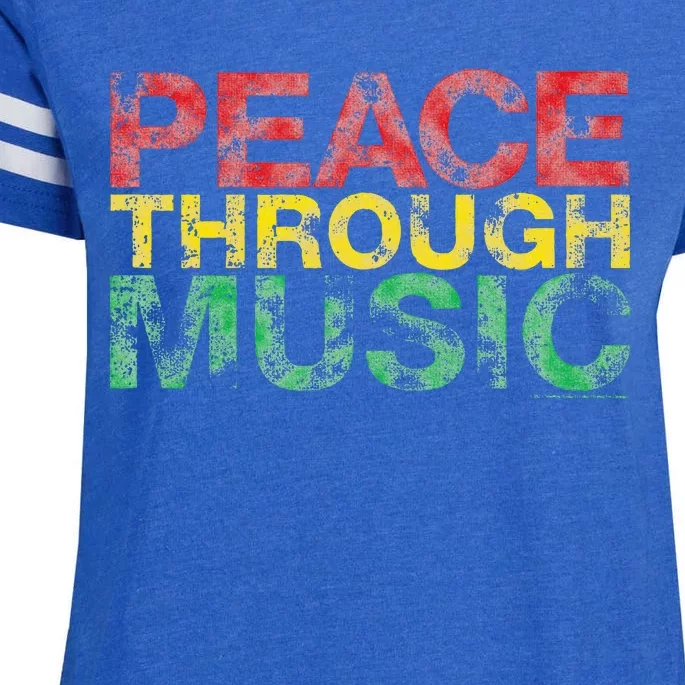 Playing For Change Peace Through Music Enza Ladies Jersey Football T-Shirt