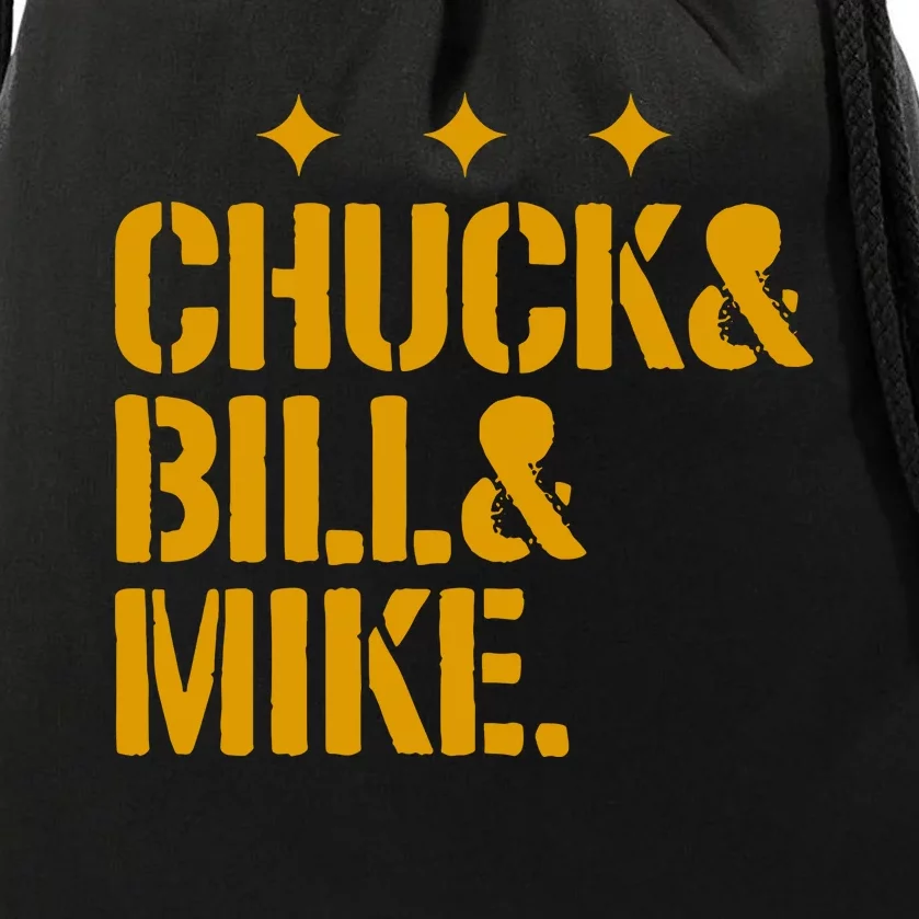 Pittsburgh Football Chuck & Bill & Mike Drawstring Bag