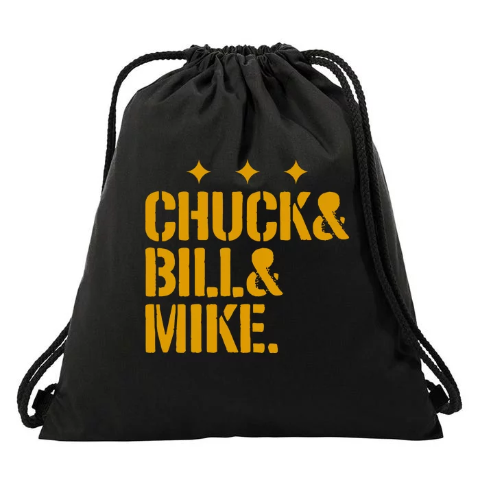 Pittsburgh Football Chuck & Bill & Mike Drawstring Bag