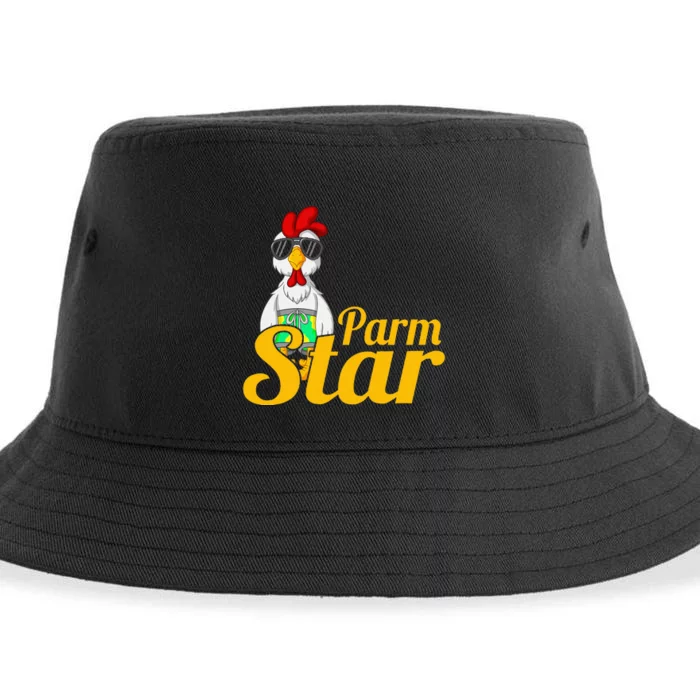 Parmstar Funny Chicken Parm Parmigiana Sustainable Bucket Hat