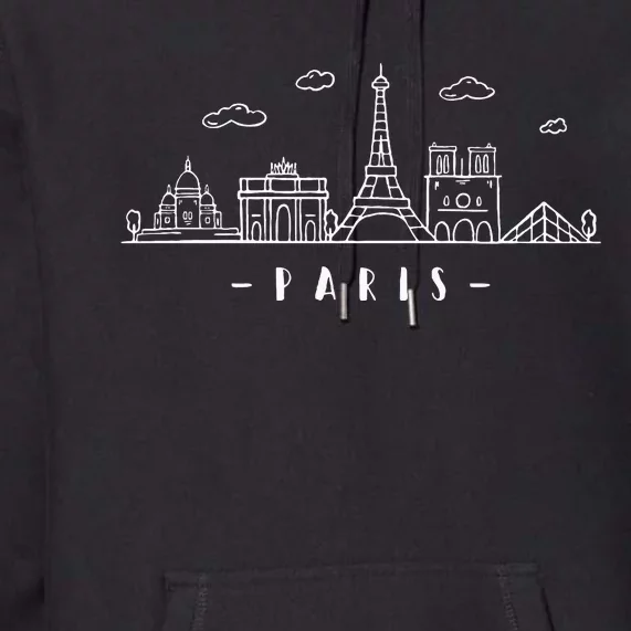 Paris France Capitalcity Skyline Eiffeltower Paris Lovers Premium Hoodie