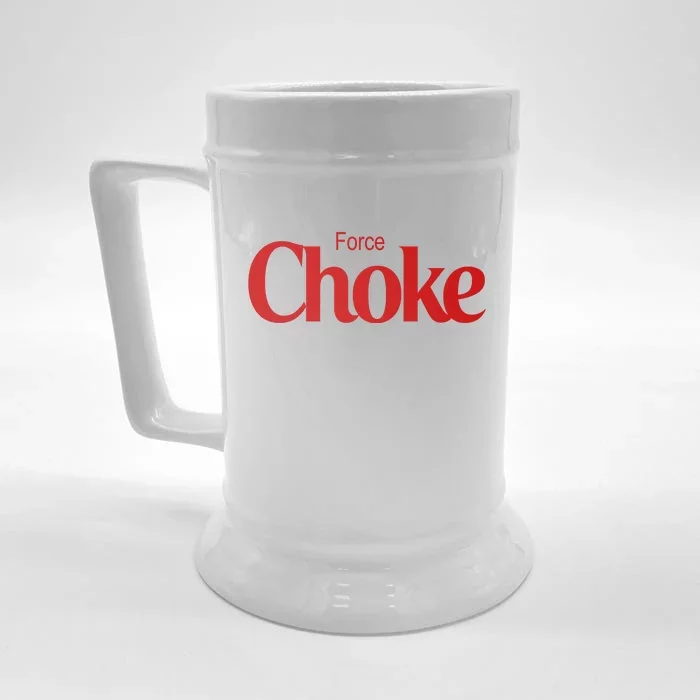 Psychic Force Choke Funny Scifi Logo Parody Front & Back Beer Stein