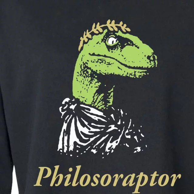 Philosoraptor Funny Cute Gift Cropped Pullover Crew