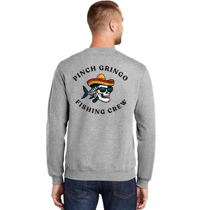 Pinchegringo Fishing Crew Back Print Tall Sweatshirt