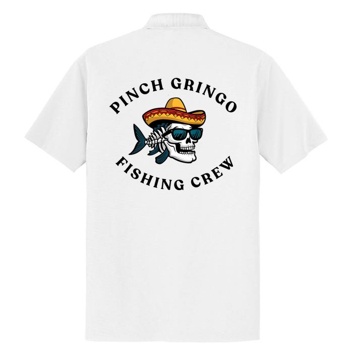 Pinchegringo Fishing Crew Front & Back Dry Zone Grid Performance Polo