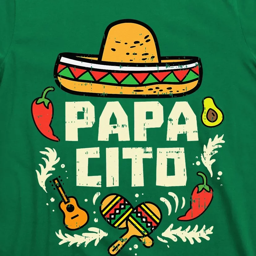 Papacito Family Cinco De Mayo Matchin Couple Mexican Dad T-Shirt