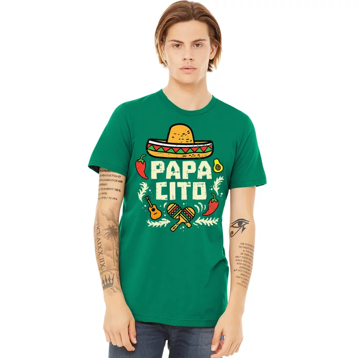 Papacito Family Cinco De Mayo Matchin Couple Mexican Dad Premium T-Shirt