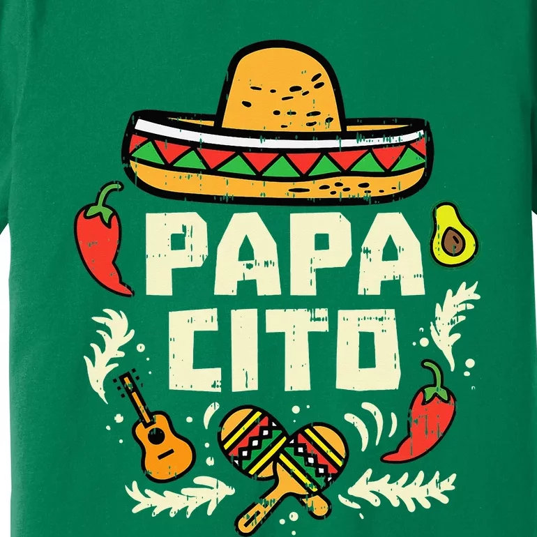 Papacito Family Cinco De Mayo Matchin Couple Mexican Dad Premium T-Shirt