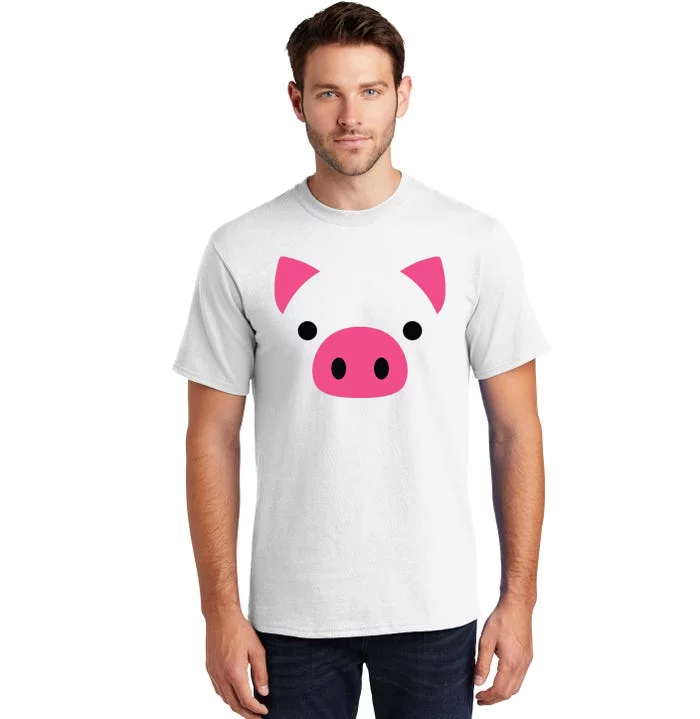 Pig Face Costume Funny Halloween Tall T-Shirt