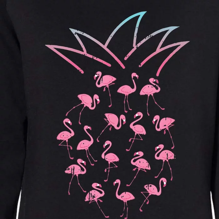 Pineapple Flamingo Cute Funny Tropical Fruit Hawaii Gift Womens California Wash Sweatshirt