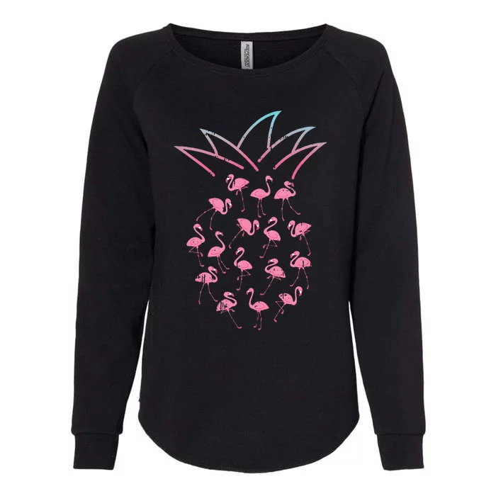 Pineapple Flamingo Cute Funny Tropical Fruit Hawaii Gift Womens California Wash Sweatshirt