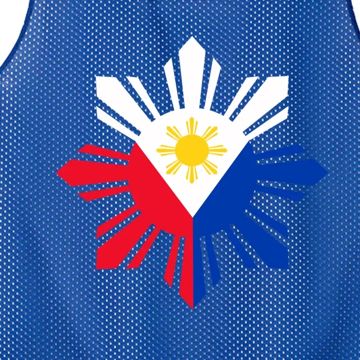 Philippine Flag Cool Gift Pinoy Flag Filipino Funny Gift Pinoy Sun Mesh Reversible Basketball Jersey Tank