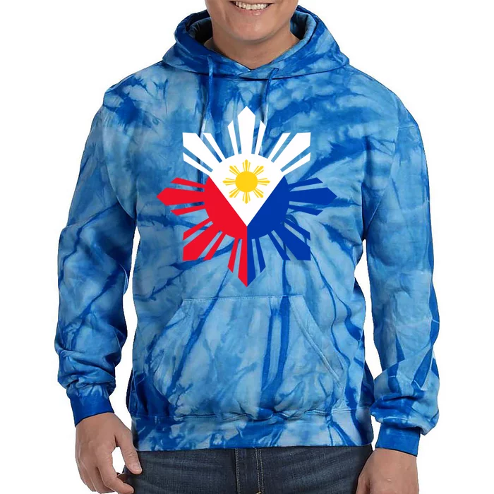 Philippine Flag Cool Gift Pinoy Flag Filipino Funny Gift Pinoy Sun Tie Dye Hoodie