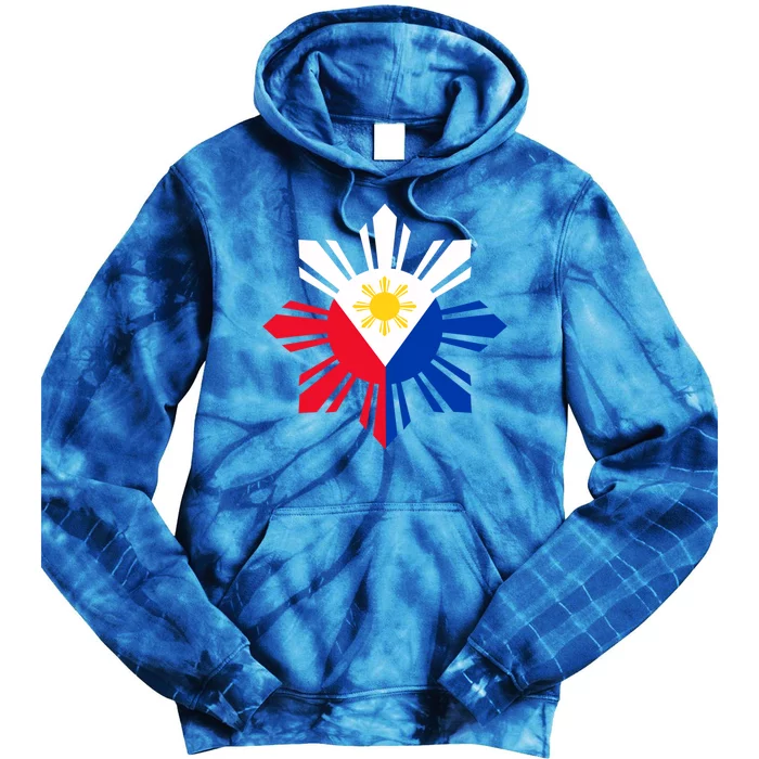 Philippine Flag Cool Gift Pinoy Flag Filipino Funny Gift Pinoy Sun Tie Dye Hoodie