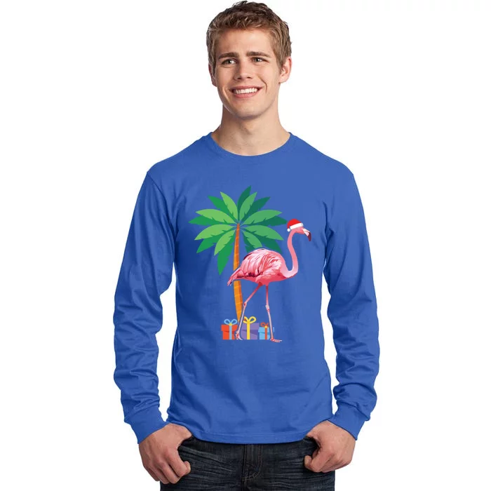 Pink Flamingo Christmas Gift Christmas Party Gift Tall Long Sleeve T-Shirt