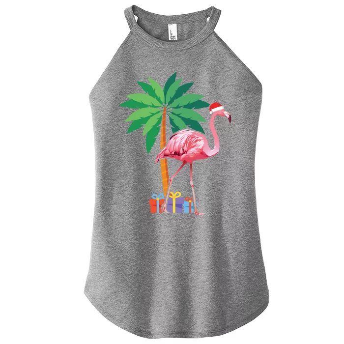 Pink Flamingo Christmas Gift Christmas Party Gift Women’s Perfect Tri Rocker Tank