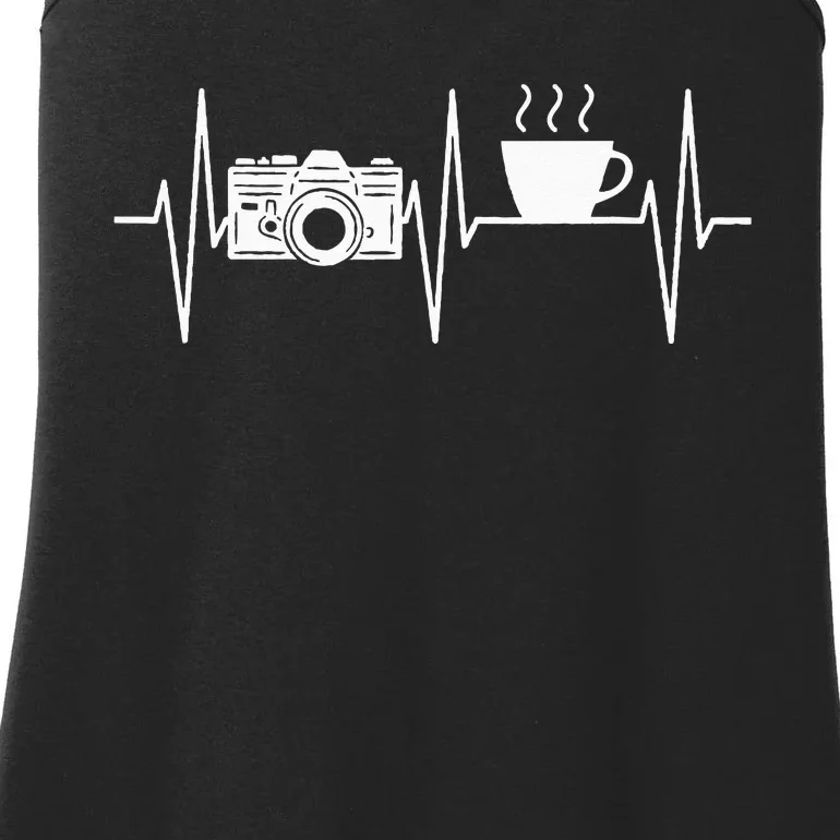 Photographer Funny Coffee Lover Camera Photography Ladies Essential Tank