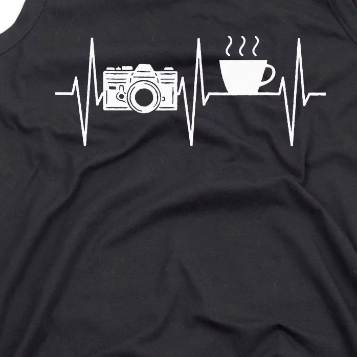 Photographer Funny Coffee Lover Camera Photography Tank Top