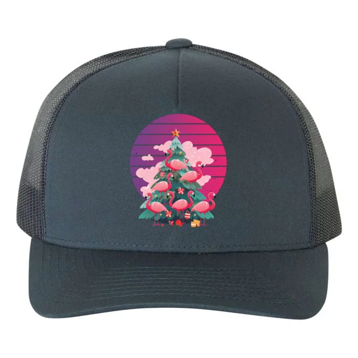 Pink Flamingo Christmas Tree With Cute Flamingos Meaningful Gift Yupoong Adult 5-Panel Trucker Hat