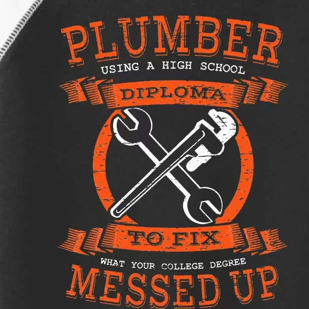 Plumber Funny College Plumbing Joke Pun Item Toddler Fine Jersey T-Shirt