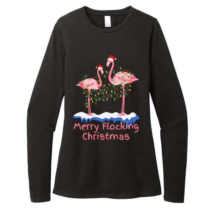 Pink Flamingos Christmas Gift Womens CVC Long Sleeve Shirt