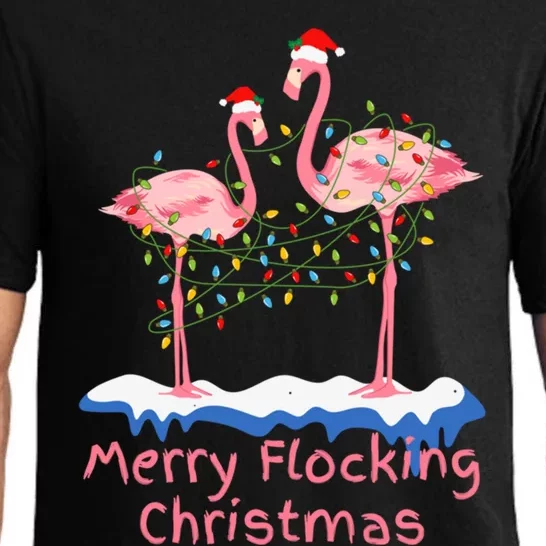 Pink Flamingos Christmas Gift Pajama Set