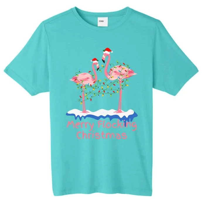 Pink Flamingos Christmas Gift ChromaSoft Performance T-Shirt