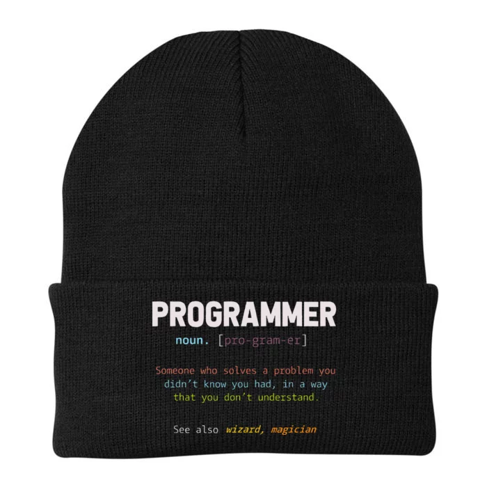 Programming Funny Computer Geek Gift Definition Programmer Knit Cap Winter Beanie