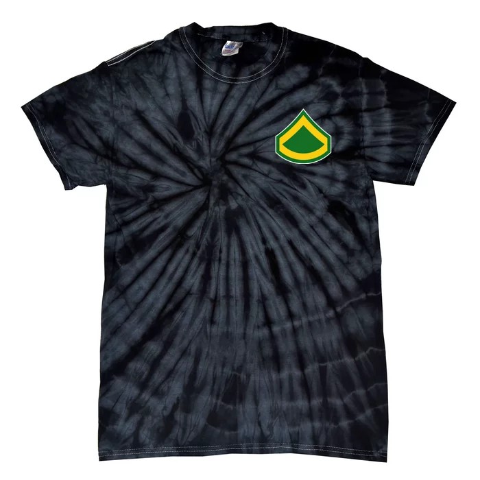 Private First Class Mlitary Badge Tie-Dye T-Shirt