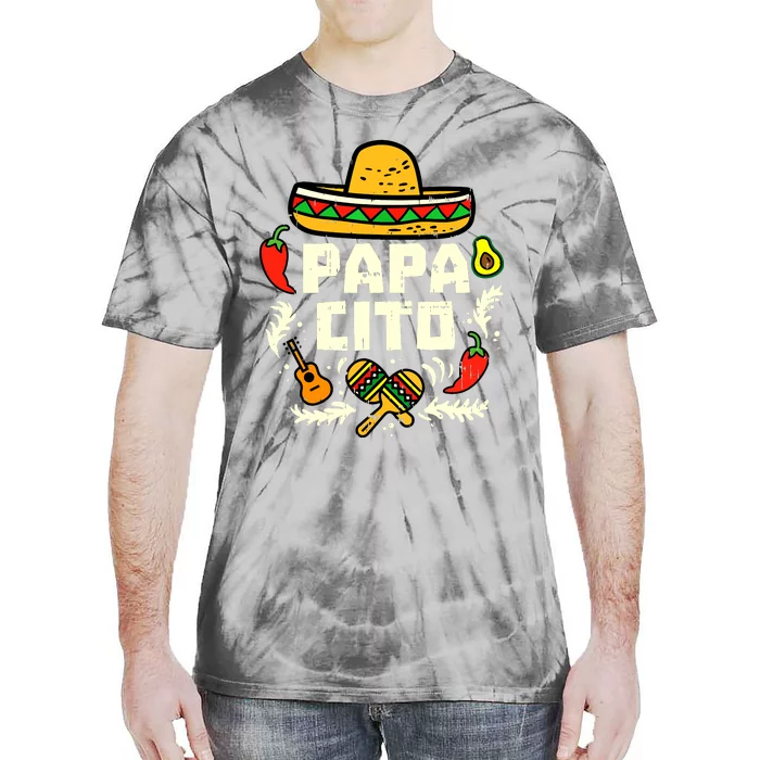 Papacito Family Cinco De Mayo Matchin Couple Mexican Dad Tie-Dye T-Shirt