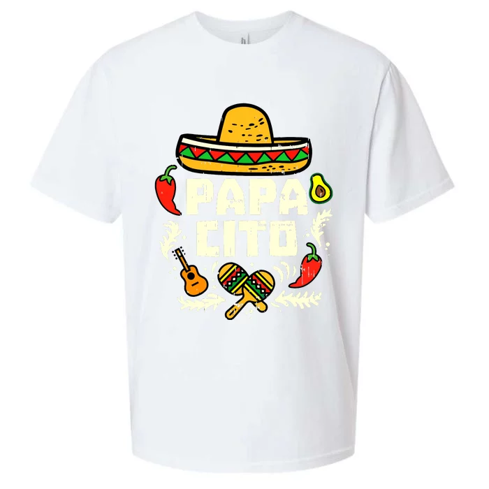 Papacito Family Cinco De Mayo Matchin Couple Mexican Dad Sueded Cloud Jersey T-Shirt