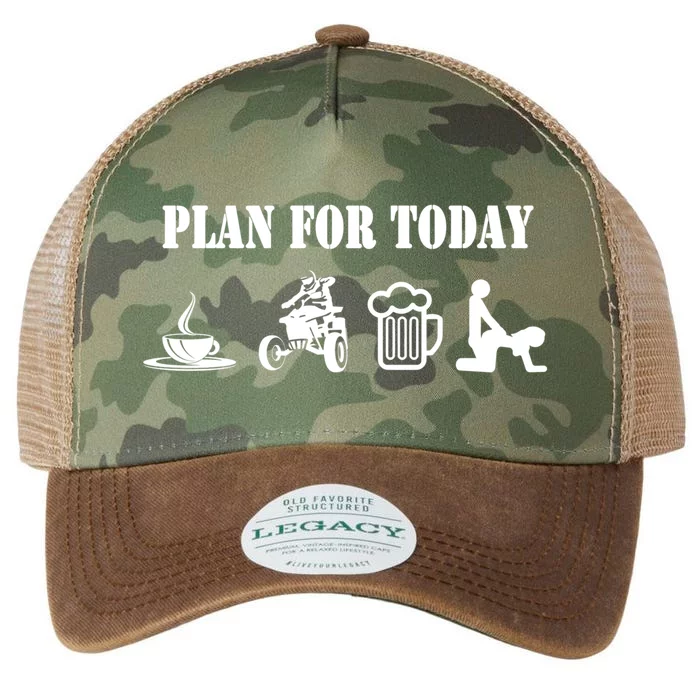 Plan For Day Cheeky Atv Quad Rider Gift Legacy Tie Dye Trucker Hat