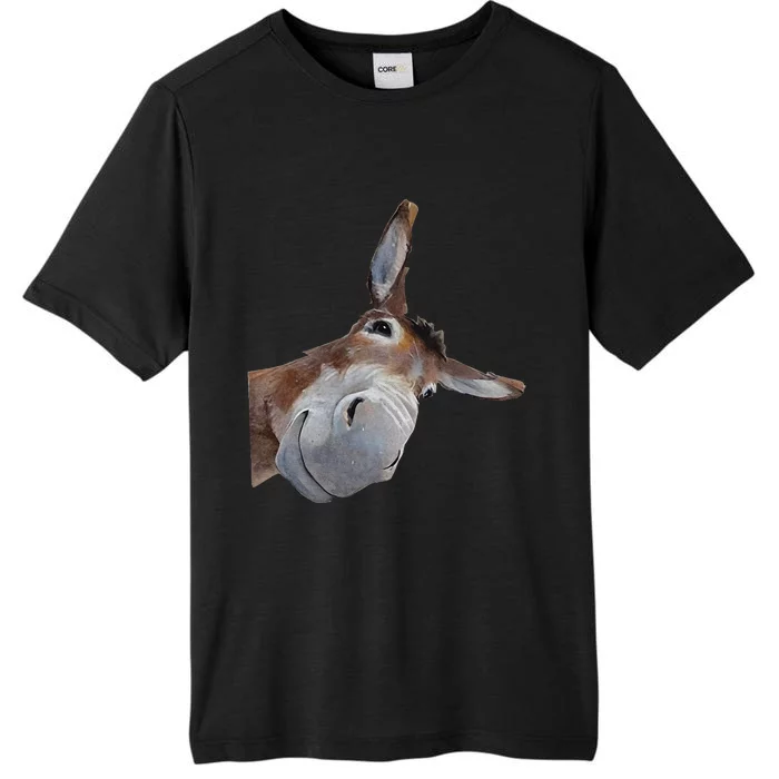 Peachbruh Funny Donkey Art Donkey Head Smile Eagerlys Gift ChromaSoft Performance T-Shirt